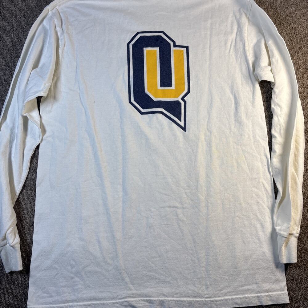 VTG Quinnipiac University Long Sleeve Shirt Champion Medium White Clean - Picture 5 of 5